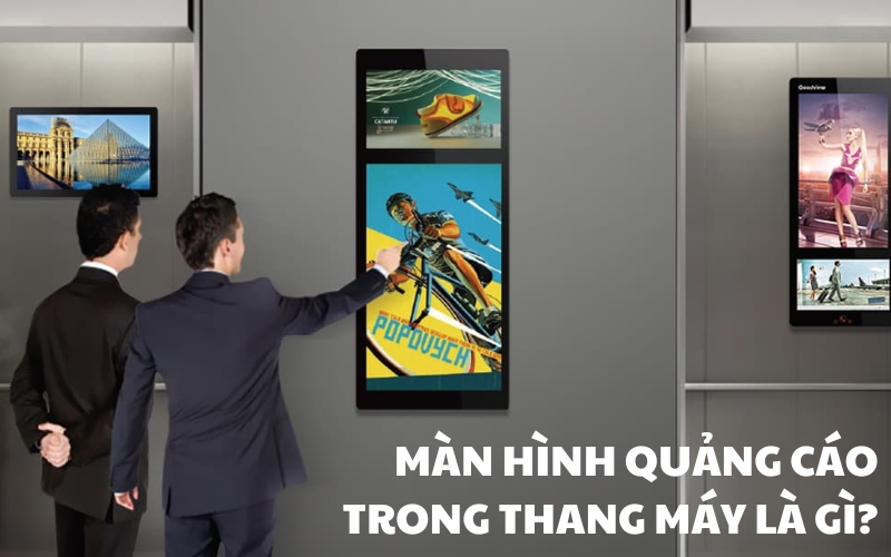 màn hình quảng cáo trong thang máy